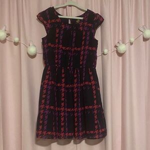 Total Girl Black and Pink Checkered Dress